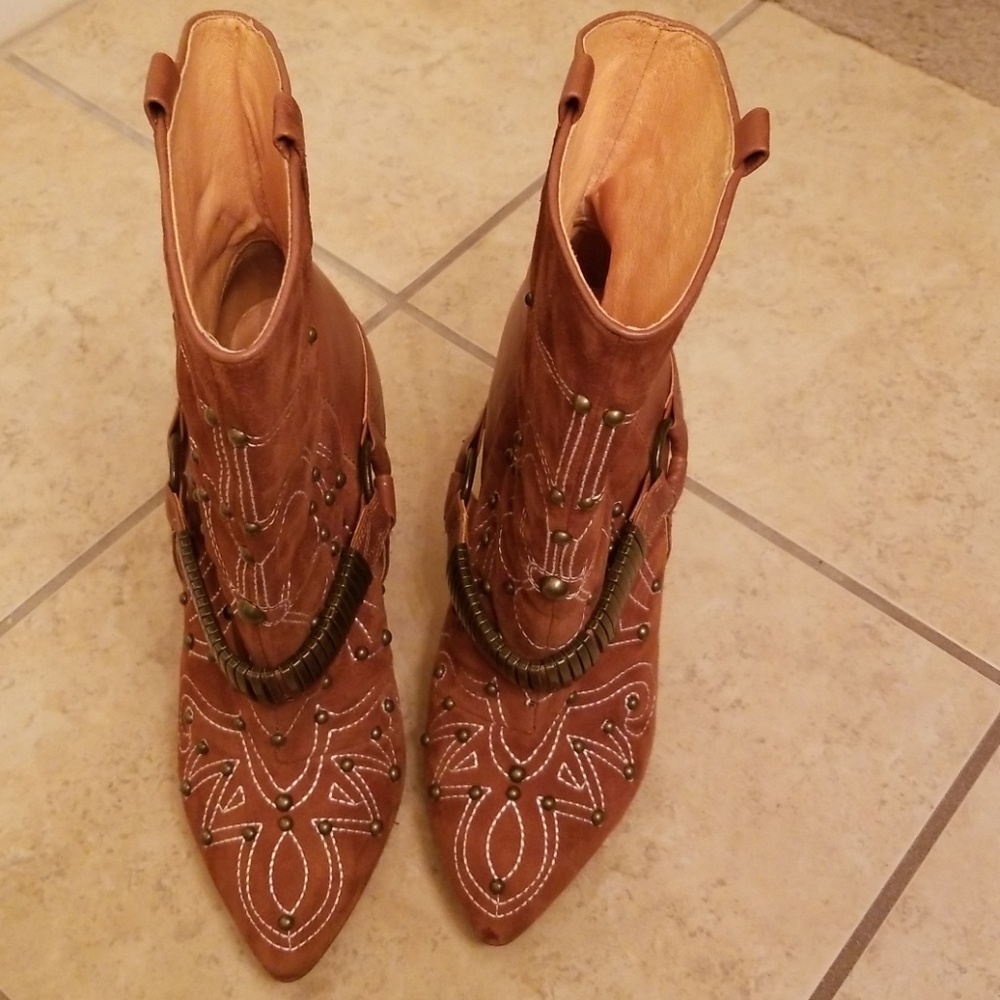 Buffalo leather boots